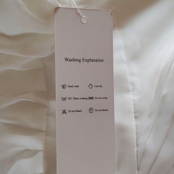 Wear Your Love White One-Shoulder Ruffle Formal Gown Size 8-10 NWT Corset back - Picture 10 of 11